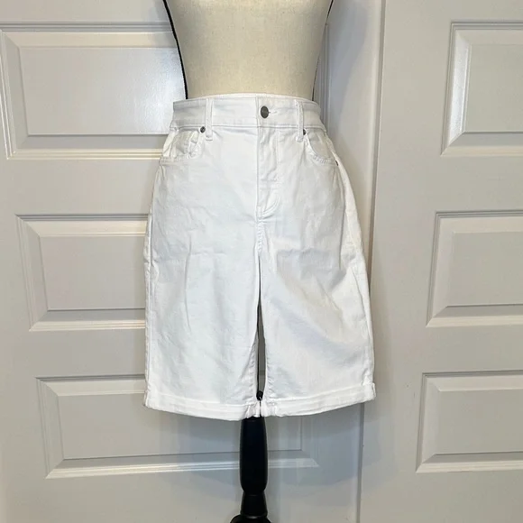 NYDJ Women's White Bermuda Shorts - Picture 2 of 8